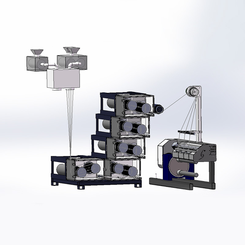 Industriel spinding produktionslinje med PET, PA, PP eller andet råmateriale