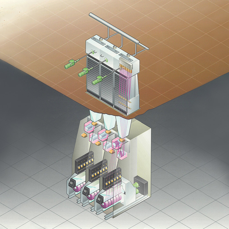 FDY Spinning produktionslinje med PET, PA, PP eller andet råmateriale