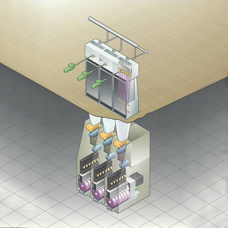 POY Spinning produktionslinje med PET, PA, PP eller andet råmateriale